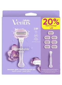 Venus Gillette Comfort Glide Spa Breeze Women's Razor with 7 Refill Blades 