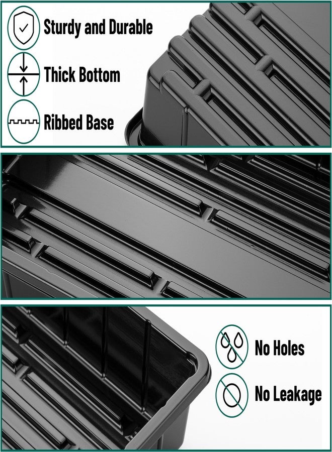 Mr. Pen- Plastic Growing Trays, 10 Pack, Black, 17”x10”, Plant Tray, Seed Tray, Seedling Tray, Propagation Tray, Plant Trays for Seedlings, Seedling Starter Trays, Microgreens Growing Trays - Image 5