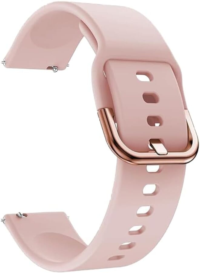 Next Next Store Compatible with GTS 2 & Mini 20mm Soft Silicone Strap with Colorful Buckle - Pink, Fashion Design for Men and Women