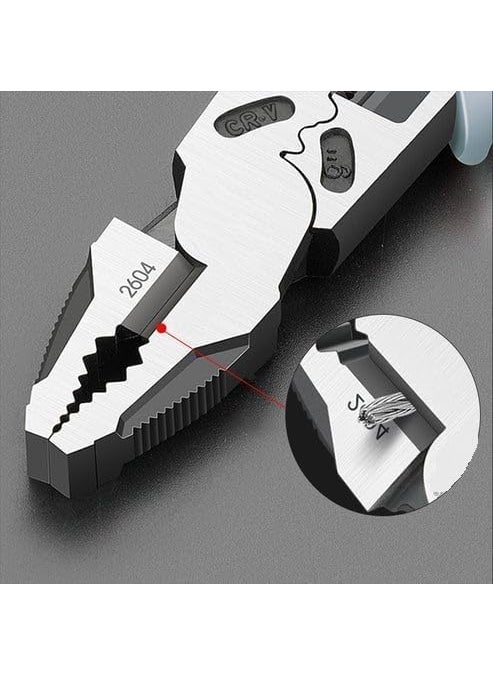DHRUTI ENTERPRISE 6in1 Multifunction Lineman Pliers Wire Stripper and Cutter Tool with Gripping Wrench Crimping Functions Black  - Image 4