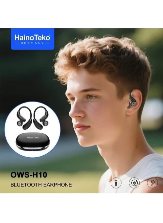 HainoTeko Germany Haino Teko OWS-H10 OpenFit Wireless Bluetooth Earphones Hi-Res Audio 28.5H Playtime With Microphone and Touch Cotrol Rose Gold - Image 2