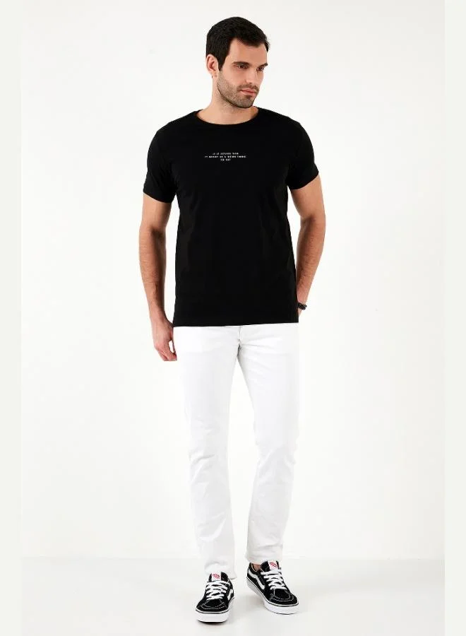 Buratti Buratti Cotton Slim Fit Crew Neck T Shirt Men's T SHIRT 541IFIT