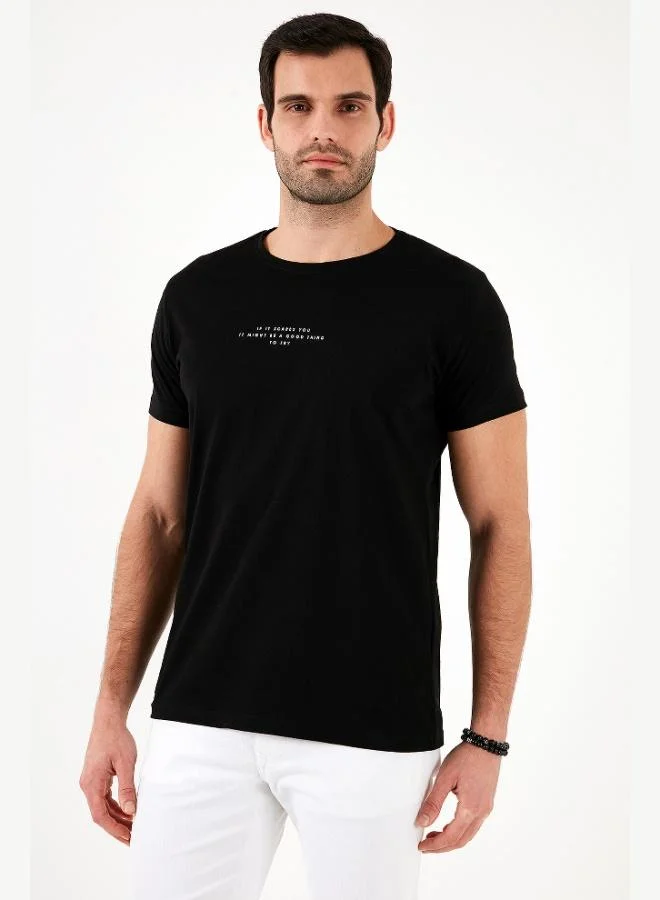 Buratti  Buratti Cotton Slim Fit Crew Neck T Shirt Men's T SHIRT 541IFIT for Men | Best Price UAE