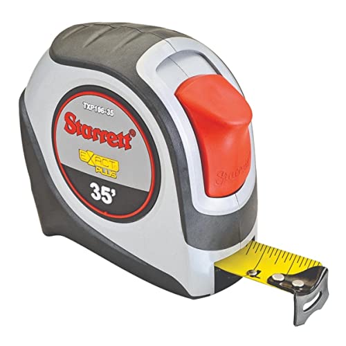 Starrett Exact Plus Retractable Imperial Pocket Tape Measure with Nylon Coating, Self Adjusting End Hook, and Black - Image 2