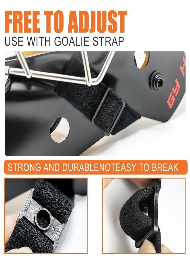 GY Hockey Goalie Mask Slider Clips 10 Pack – 3 x 2.6 cm (1.18 x 1.02 Inches) – Durable Plastic (PC) Replacement Helmet Buckles for Ice Hockey Goalie Helmets (Black) - Image 3