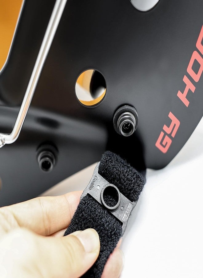 GY Hockey Goalie Mask Slider Clips 10 Pack – 3 x 2.6 cm (1.18 x 1.02 Inches) – Durable Plastic (PC) Replacement Helmet Buckles for Ice Hockey Goalie Helmets (Black) - Image 4