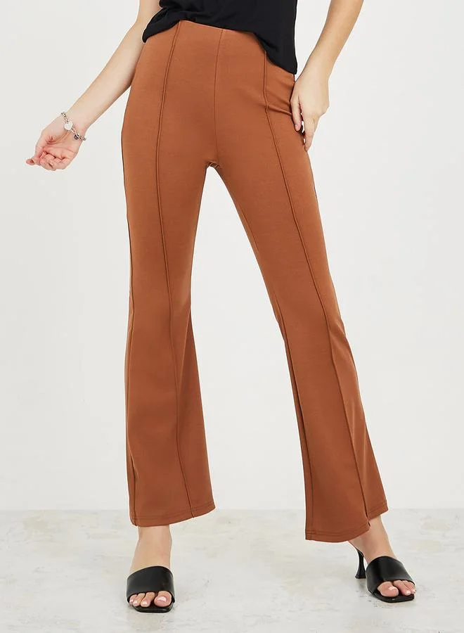 ستايلي Fit and Flare Pointed Treggings with Seam Detail