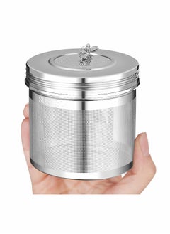 Tea Infuser, 2 Pcs Large Capacity Strainer, Extra Fine Mesh Filter, 304 Stainless Steel with Threaded Lid and Extended Chain Hook to Brew Loose Leaf Herb Iced Soup Coffee