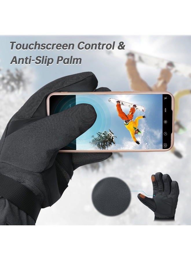 MCTi Pro Wrist Support Ski Gloves for Men, Winter Snowboard Gloves with Wrist Guard, Waterproof, 3M Thinsulate Warm, High Abrasion Resistance Grey-M - Image 5