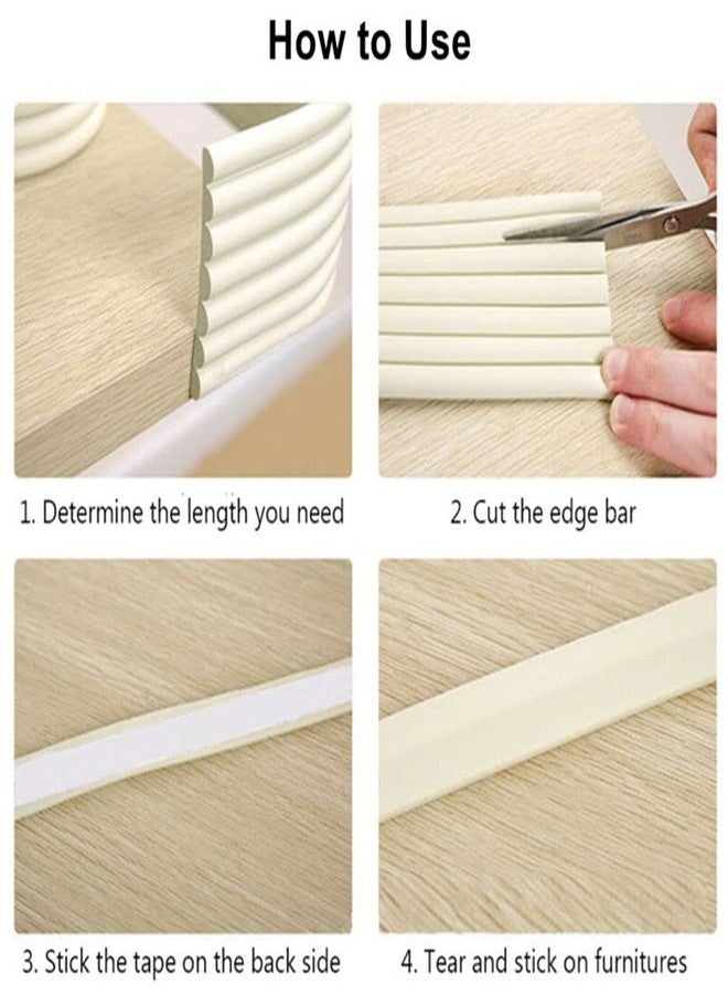 Mockery Baby Proofing Safety Corner Guards 2M Rubber Edge Protectors Sets Extra Thick Foam Bumper Soft Strip Cushion for Furniture Desk Table Step Fireplace Windowsill, Anti-Collision Strip (Black) - Image 5