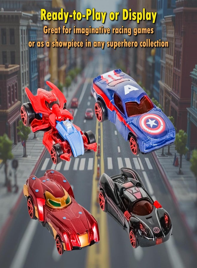 PN AVAN Mini Metal Die Cast Car Set of 4 Toy Vehicle Play Set Free Wheel High Speed Unbreakable, Small Racing for Exciting Playtime Adventures, Movie Vehicle Car for Kid (Set of 4) - Image 4