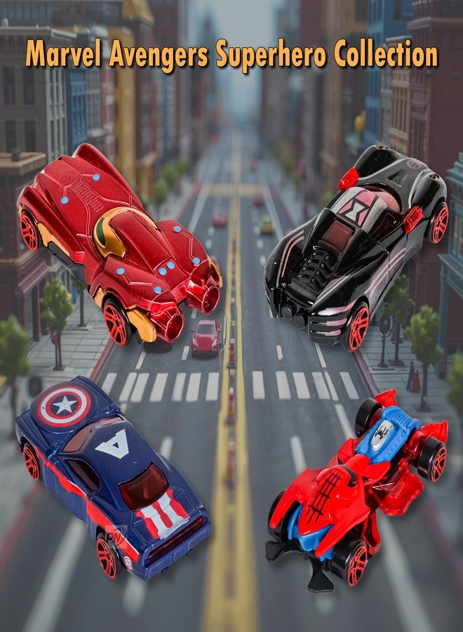 PN AVAN Mini Metal Die Cast Car Set of 4 Toy Vehicle Play Set Free Wheel High Speed Unbreakable, Small Racing for Exciting Playtime Adventures, Movie Vehicle Car for Kid (Set of 4) - Image 3