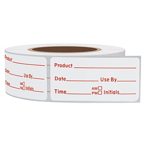 Hybsk 500pcs Freezer Labels for Food Storage Removable FIFO Use by Food Preparation Stickers Prep Date 1 x 2 Inch Labels (Red) - Image 4