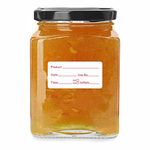 Hybsk 500pcs Freezer Labels for Food Storage Removable FIFO Use by Food Preparation Stickers Prep Date 1 x 2 Inch Labels (Red) - Image 5