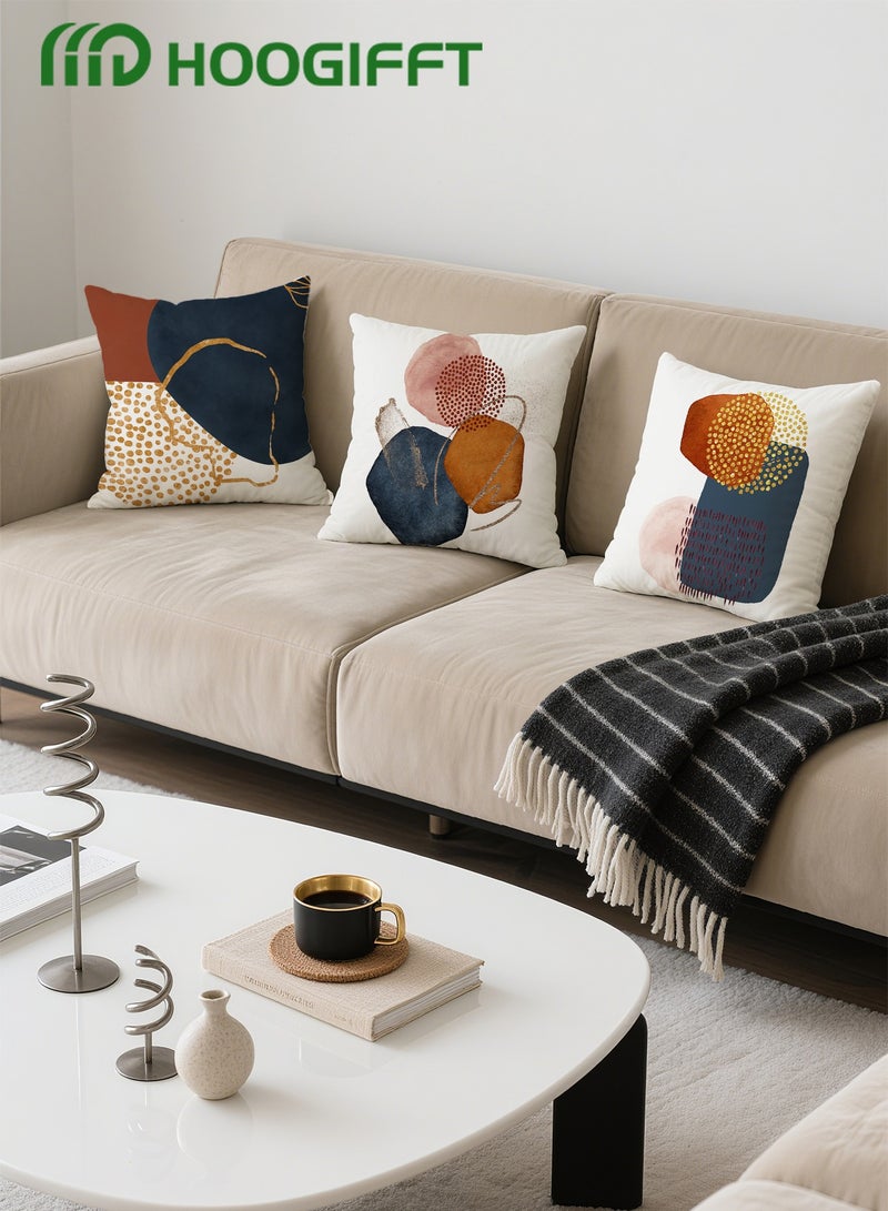 HOOGIFFT Cushion Covers Set of 4, Throw Pillow Cover, Bohemian style Cushion Covers 45cm x 45cm,For Living Room Sofa Car Couch Bed Pillowcases 18x18 inches（Double sided pattern） - Image 2