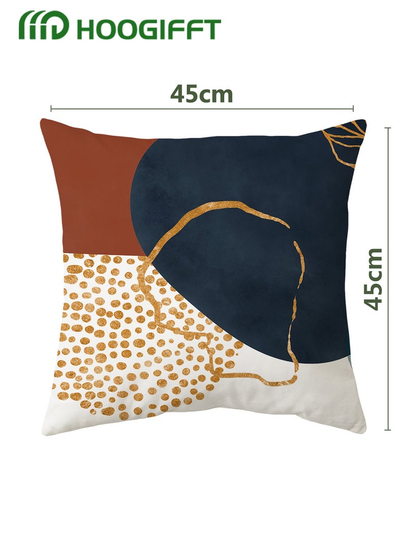 HOOGIFFT Cushion Covers Set of 4, Throw Pillow Cover, Bohemian style Cushion Covers 45cm x 45cm,For Living Room Sofa Car Couch Bed Pillowcases 18x18 inches（Double sided pattern） - Image 5