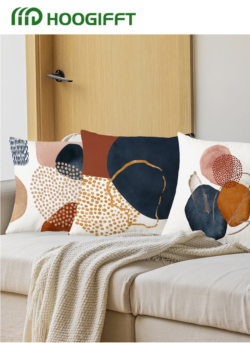 HOOGIFFT Cushion Covers Set of 4, Throw Pillow Cover, Bohemian style Cushion Covers 45cm x 45cm,For Living Room Sofa Car Couch Bed Pillowcases 18x18 inches（Double sided pattern）  - Image 3