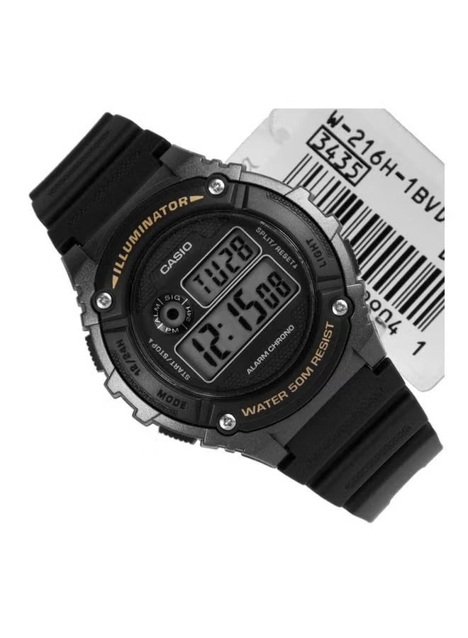 كاسيو ساعة كوارتز رقمية راتينج للأولاد W-216H-2BVDF - 44 ملم - أزرق - Image 4