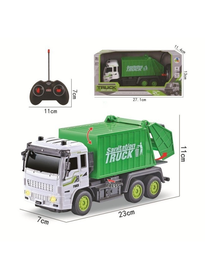 Loquat Children's Four-way Remote Control Engineering Vehicle Sprinkler Sanitation Vehicle Wireless Light Remote Control Electric Toy Transport Crane-Color:4-way Remote Control Crane-Proportion:1:32 - Image 4