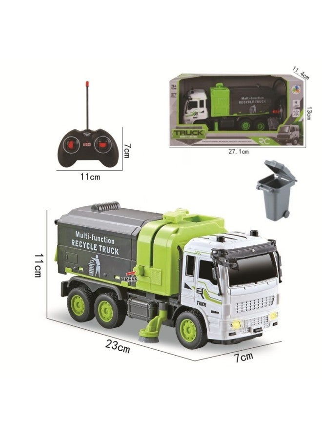 Loquat Children's Four-way Remote Control Engineering Vehicle Sprinkler Sanitation Vehicle Wireless Light Remote Control Electric Toy Transport Crane-Color:4-way Remote Control Crane-Proportion:1:32 - Image 2
