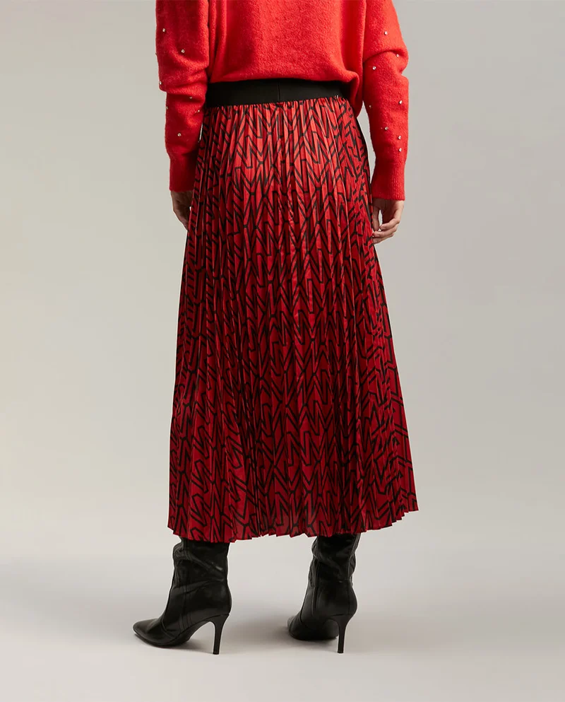 Lola Casademunt Pleated monogram skirt