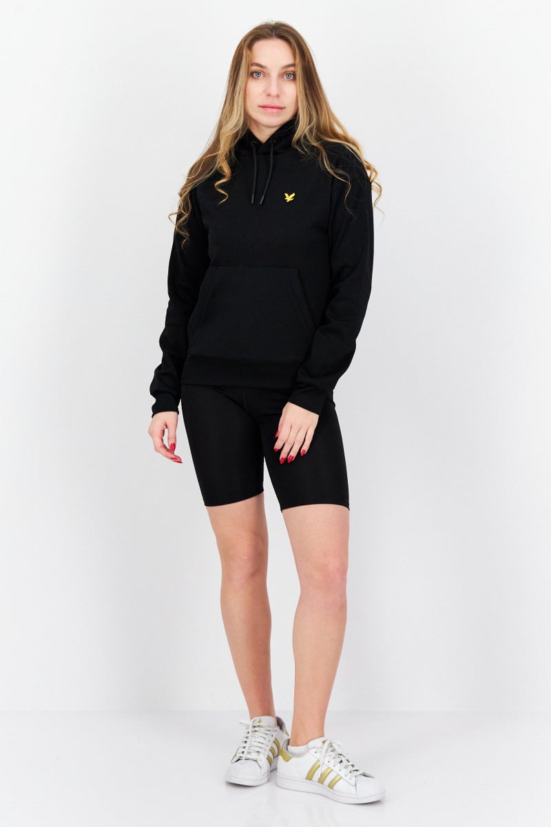 Lyle & Scott Women Hooded Brand Logo Sweatshirt, Jet Black  - Image 3