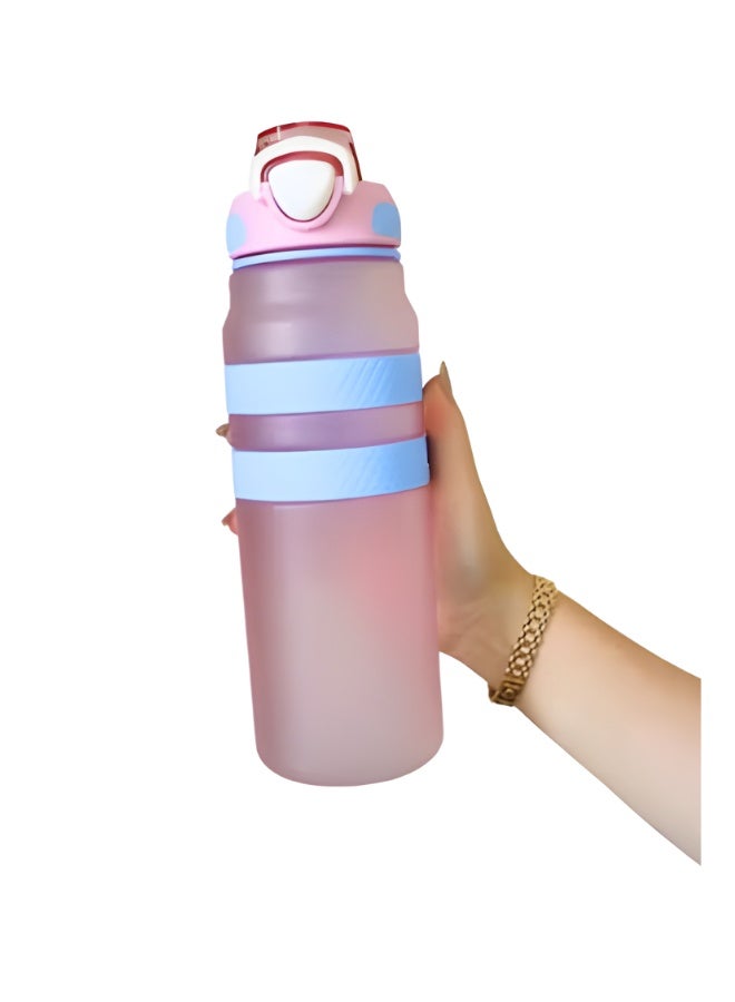 Twisoo Tritan Plastic Water Bottle - BPA Free, Leak Proof, Hygienic Design, Perfect for Fitness, Gym, Outdoor Sports, Office, and Daily Hydration - Durable and Eco-Friendly Hydration 1 Liter (Pink) - Image 2