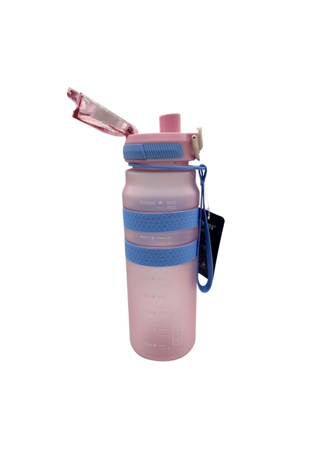 Twisoo Tritan Plastic Water Bottle - BPA Free, Leak Proof, Hygienic Design, Perfect for Fitness, Gym, Outdoor Sports, Office, and Daily Hydration - Durable and Eco-Friendly Hydration 1 Liter (Pink) - Image 4