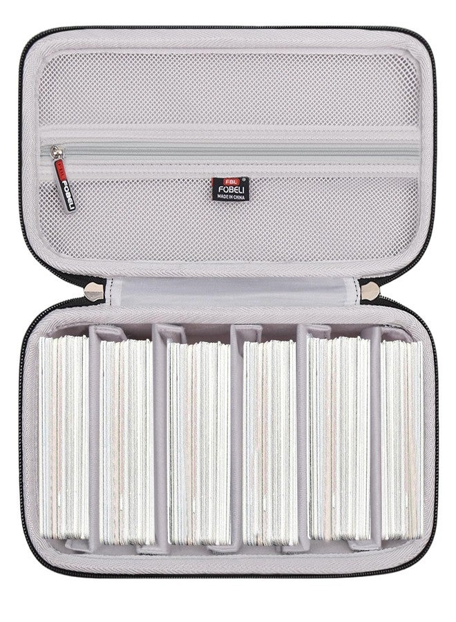 FBLFOBELI 900+ Card Game Case Compatible with UNO/Piles/Phase 10/Exploding Kittens/Five Crowns/Flip 7/Go Fish/Monopoly Deal and Playing Card, Case Only (Black+Gray) - Image 2
