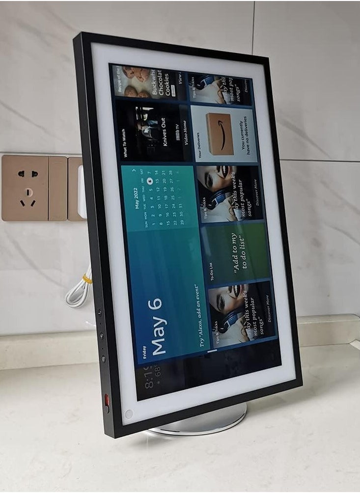 ECHO - Echo Show 15 with Alexa 15.6-inch HD Touch Display Wireless Wi-Fi and Bluetooth Connectivity Built-in Microphone Dual 1.6-inch Full-Range Speakers 5MP Camera Wall Mount Latest Version - Black - Image 1