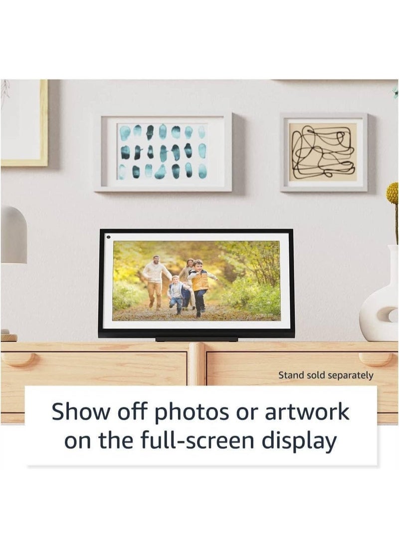 ECHO - Echo Show 15 with Alexa 15.6-inch HD Touch Display Wireless Wi-Fi and Bluetooth Connectivity Built-in Microphone Dual 1.6-inch Full-Range Speakers 5MP Camera Wall Mount Latest Version - Black - Image 1