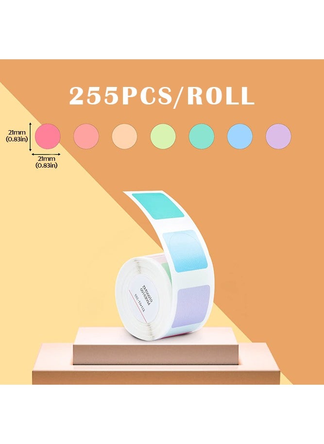 NIIMBOT D101 Label Maker Tape Waterproof Round Thermal Label Paper Sticker Labels for Barcode Printing 21*21mm Multicolor  - Image 2