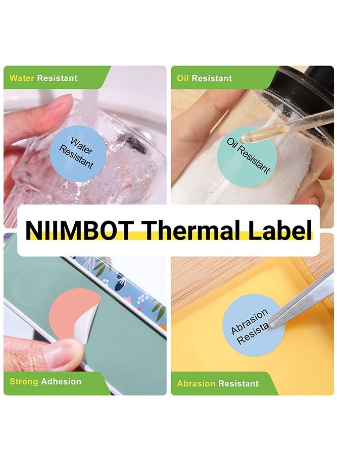 NIIMBOT D101 Label Maker Tape Waterproof Round Thermal Label Paper Sticker Labels for Barcode Printing 21*21mm Multicolor  - Image 4