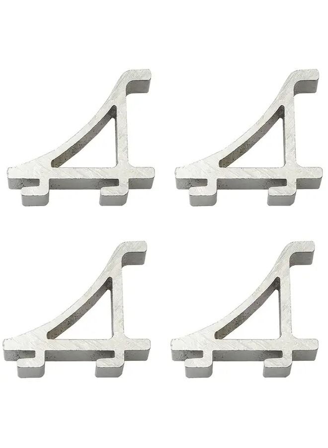 4pcs Heavy Duty Metal Fridge Shelf Clips Adjustable Space Saving Refrigerator Support - Image 1