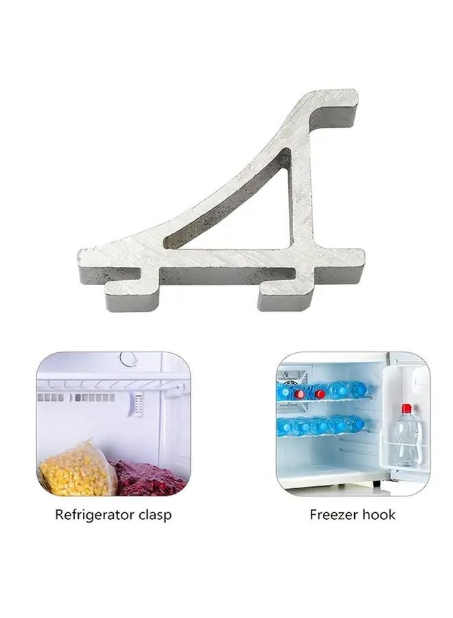 4pcs Heavy Duty Metal Fridge Shelf Clips Adjustable Space Saving Refrigerator Support - Image 5