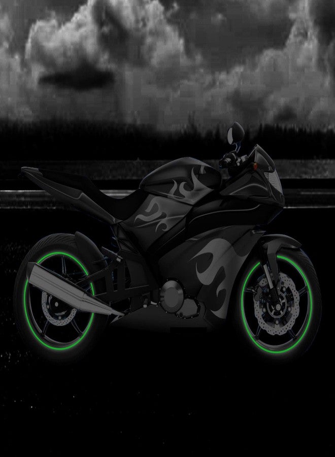 Kelenate® (Green) 18pcs - 16"-19" Reflective Wheel Rim Stripe Decal for Motorcycle Wheels Car Cycling Bike Bicycle Night Reflective Safety Decoration Stripe Sticker Compatible with E-lite i20 - Image 4