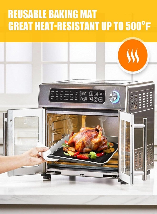 MMH 154PCs Paper Liners Compatible with Emeril Lagasse 26QT Extra Large Air Fryer Toaster Oven Accessories,100PCs Unbleached Parchment Paper,50PCs Disposable Liners with Holes, 4PCs Reusable Baking Mats - Image 5