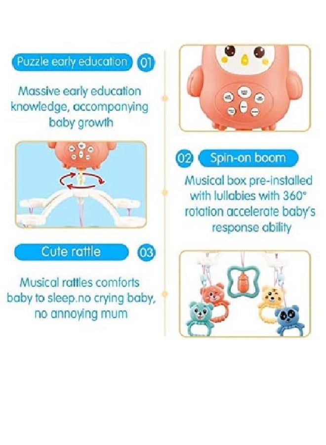 جرس سرير الموسيقى مع جهاز التحكم عن بعد ، لعبة جرس السرير التفاعلية والملونة للأطفال. - Image 2
