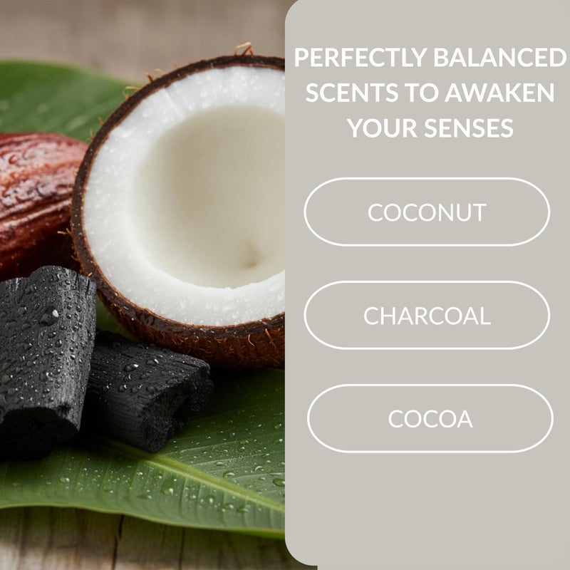 SpaScriptions Exfoliating African Black Soap Body Wash - 33 oz Charcoal & Coconut Scented Body Scrub with Coffee & Walnut Shell Exfoliants, Gentle Cleansing Body Wash for All Skin Types, Paraben Free - Image 4