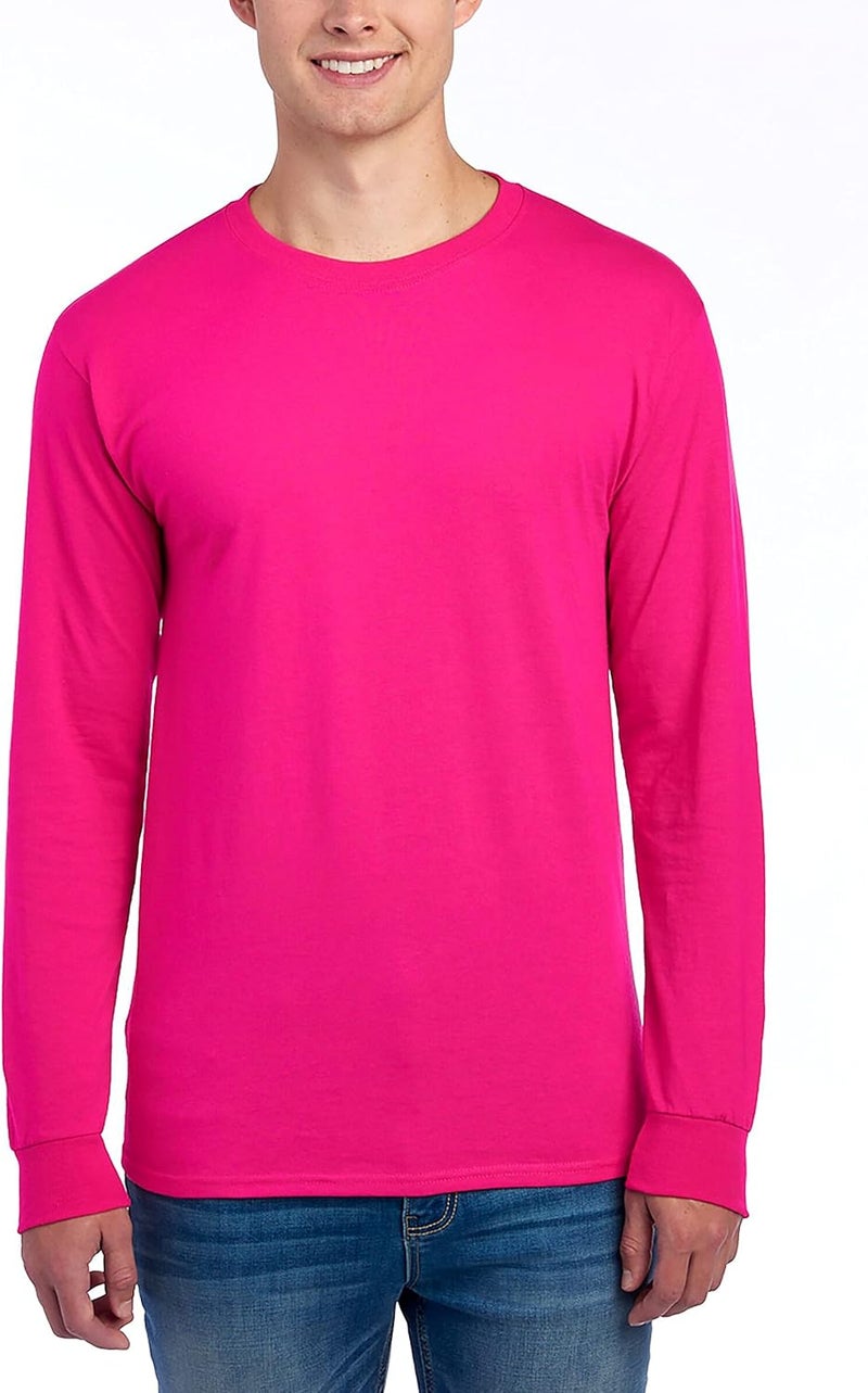 Jerzees Men's Dri-Power Cotton Blend Long Sleeve Tees, Moisture Wicking, Odor Protection, UPF 30+, Sizes S-3x - Image 1