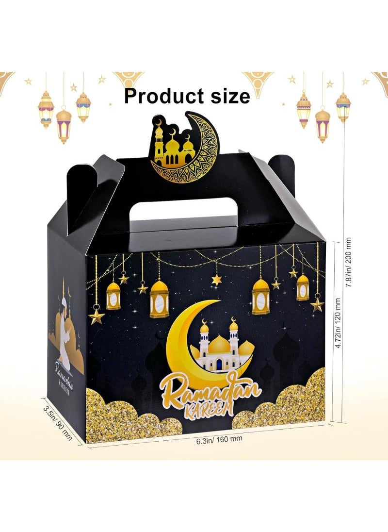 Y&D 12 Pcs Eid Mubarak Treat Boxes Eid Boxes Eid Mubarak Gift Bags Ramadan Gift Boxes Eid Sweets Candy Chocolate Gift Box Eid Favour Boxes  - Image 2