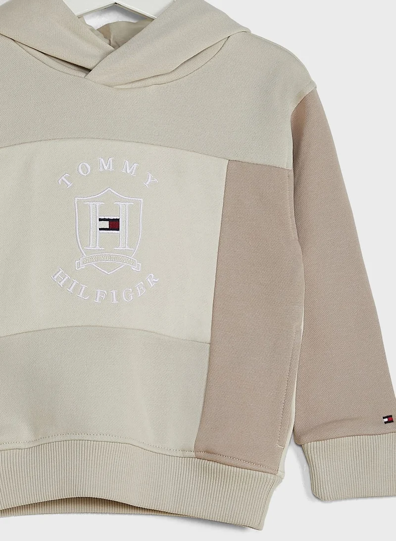 TOMMY HILFIGER Kids Cut Panel Icon Hoodie