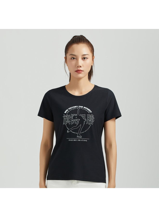 Summer Women's Comfortable And Breathable Sports T-shirt, Simple And Fashionable Round Neck Short Sleeve Top - Image 2