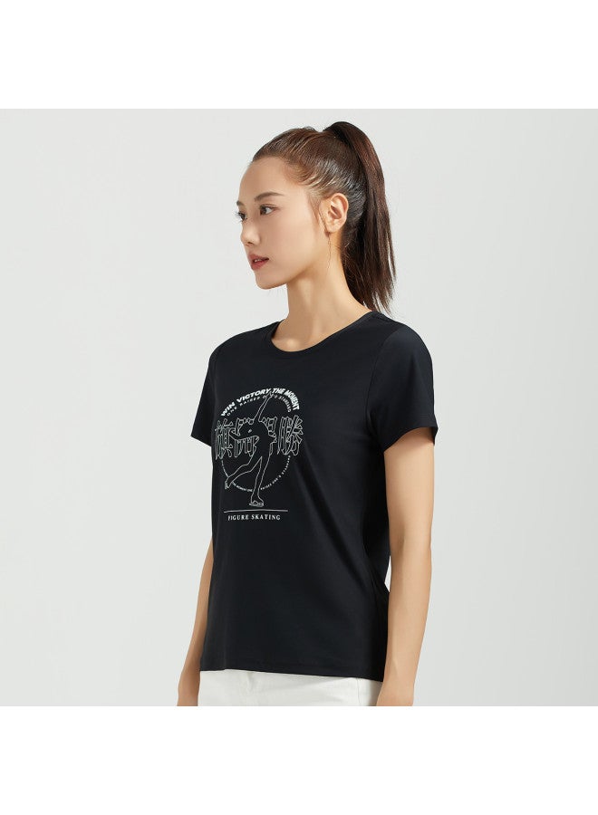 Summer Women's Comfortable And Breathable Sports T-shirt, Simple And Fashionable Round Neck Short Sleeve Top - Image 3