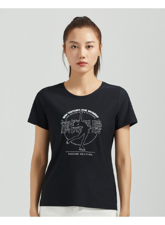 Summer Women's Comfortable And Breathable Sports T-shirt, Simple And Fashionable Round Neck Short Sleeve Top - Image 1