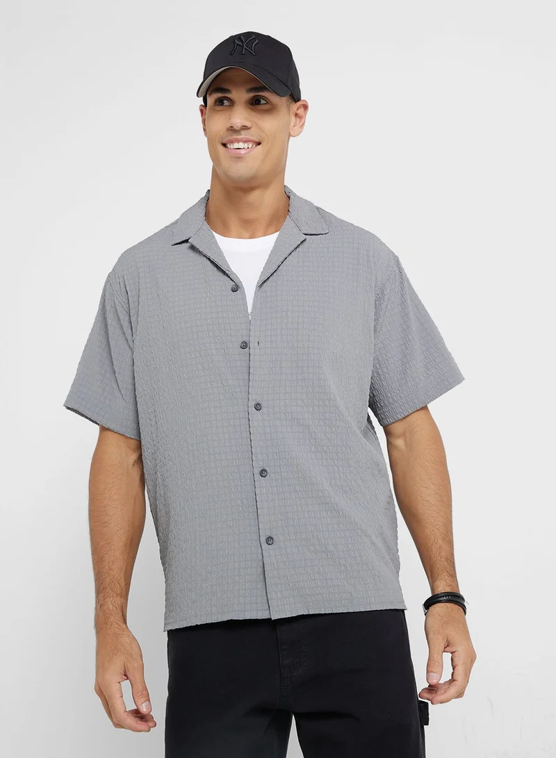 Casual Texture Relaxed Fit Shirt