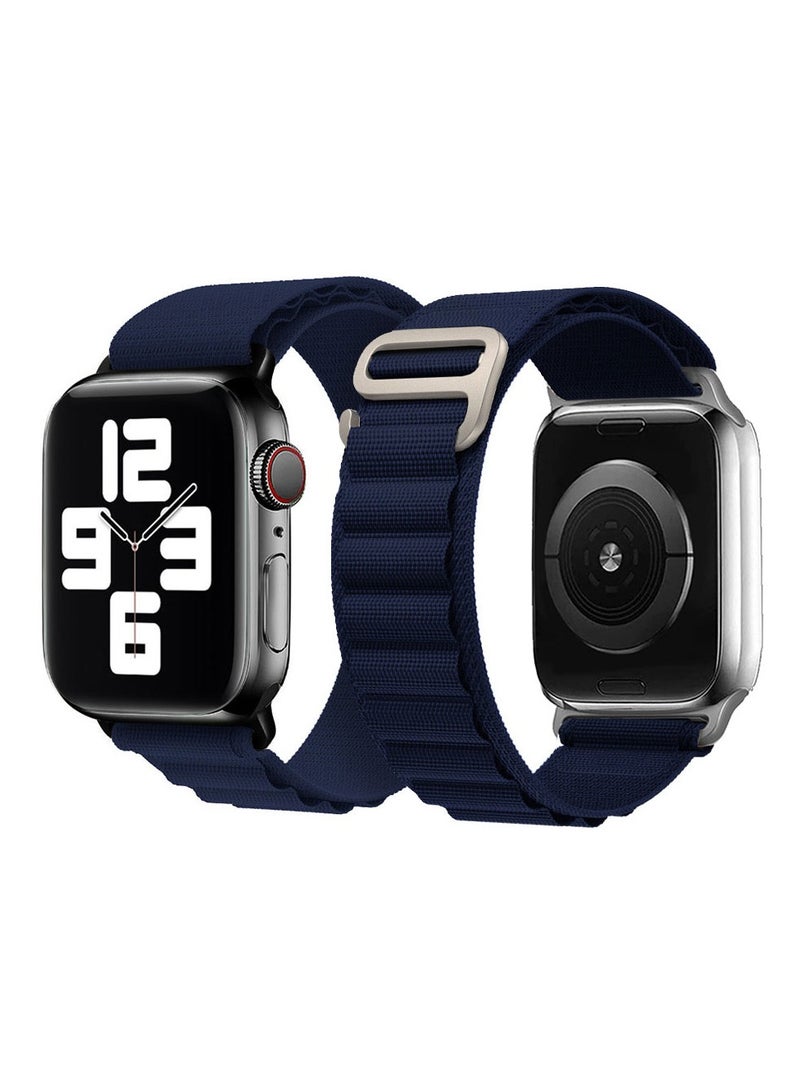 CATANES Alpine Loop Band for Apple Watch Band 38mm 40mm 41mm 42mm (Series 10) Adjustable with Metal G-Hook Strap Dark Blue  - Image 3