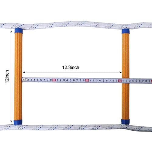 Meidansini Rope Ladder,49 Feet Emergency Fire Escape Ladders Flame Resistant Safety Rope Ladder with Hooks,Fast to Deploy Sturdy and Strong Portable and Reusable 3 Story,Weight Capacity up to 2000 Pounds - Image 5