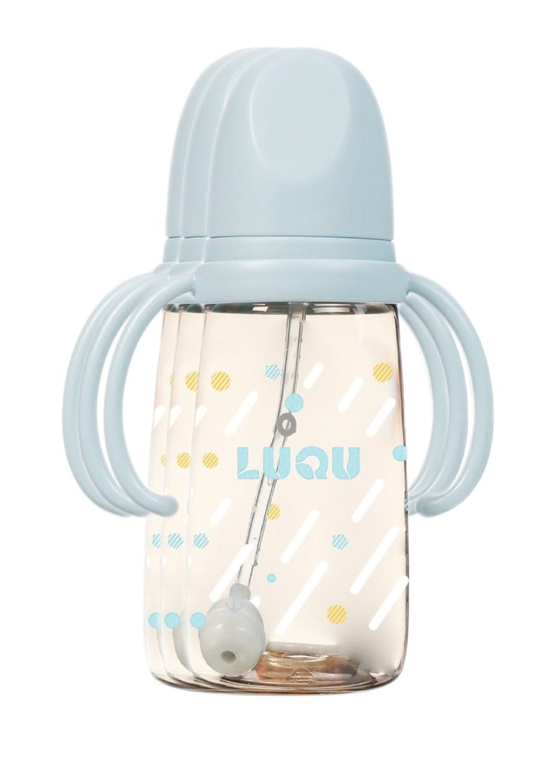 لوكو زجاجة رضاعة PPSU مع مقبض 200 مل أزرق - 3 قطعة - Image 1