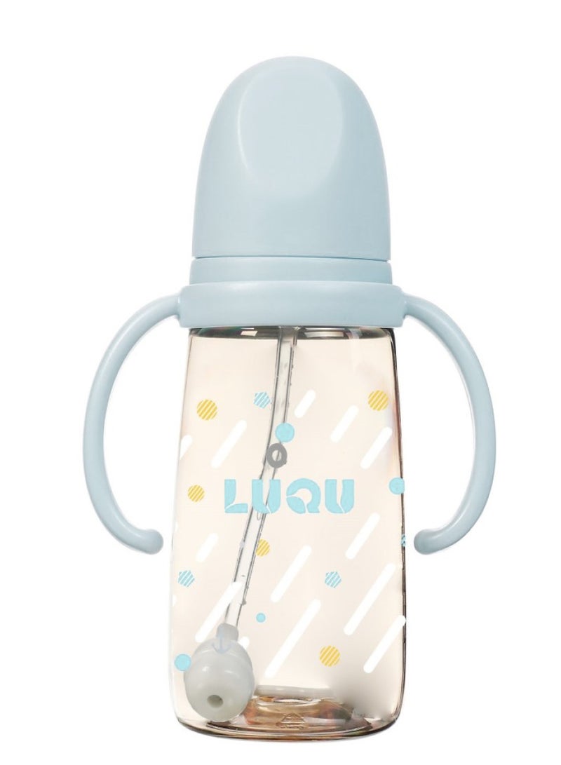 لوكو زجاجة رضاعة PPSU مع مقبض 200 مل أزرق - 3 قطعة - Image 3